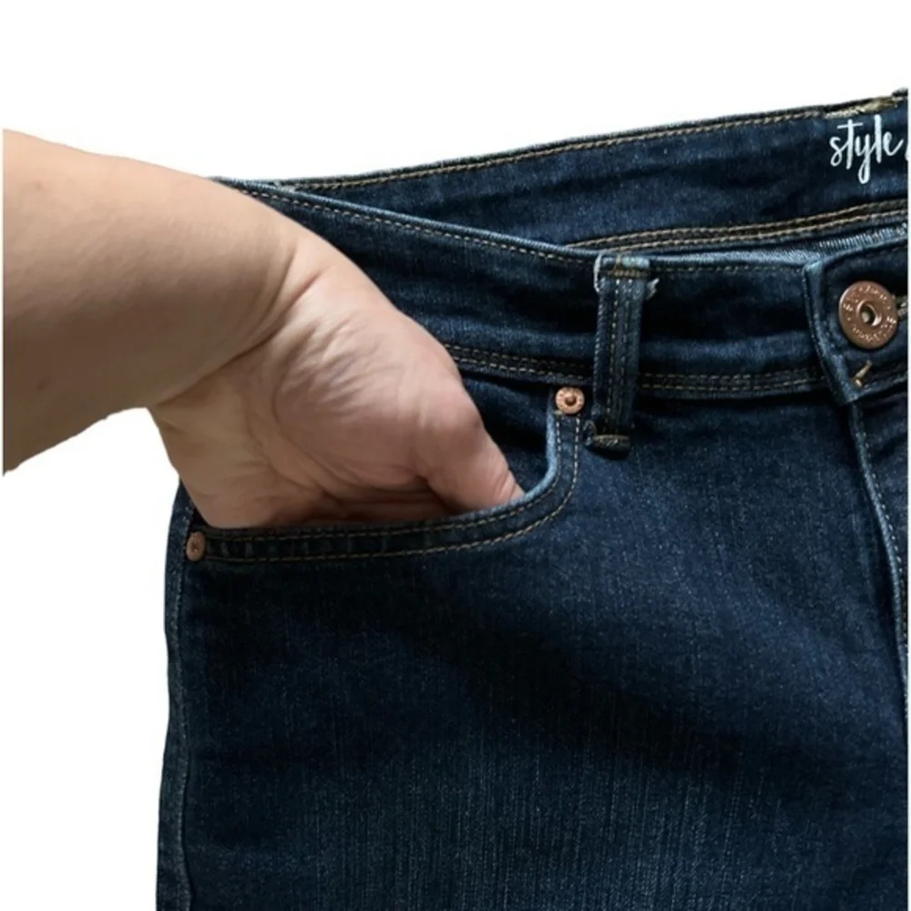 Style & Co Blue Dark Wash Skimmer‎ Jean Capris Sz. 8